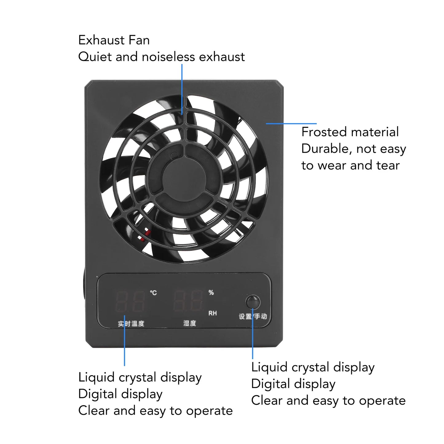 Reptile Fan Heat Dissipation Quiet Improving Air Circulation Reptiles Terrarium Fan Intelligent for Snakes for Amphibians