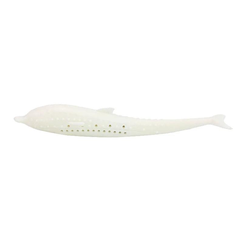 Cat Teeth Brushing Toy Teeth Cleaning Cat Stick Fish-shaped Silicone Toy Chew Resistant Interactive Toys Catnip Pet Supplies