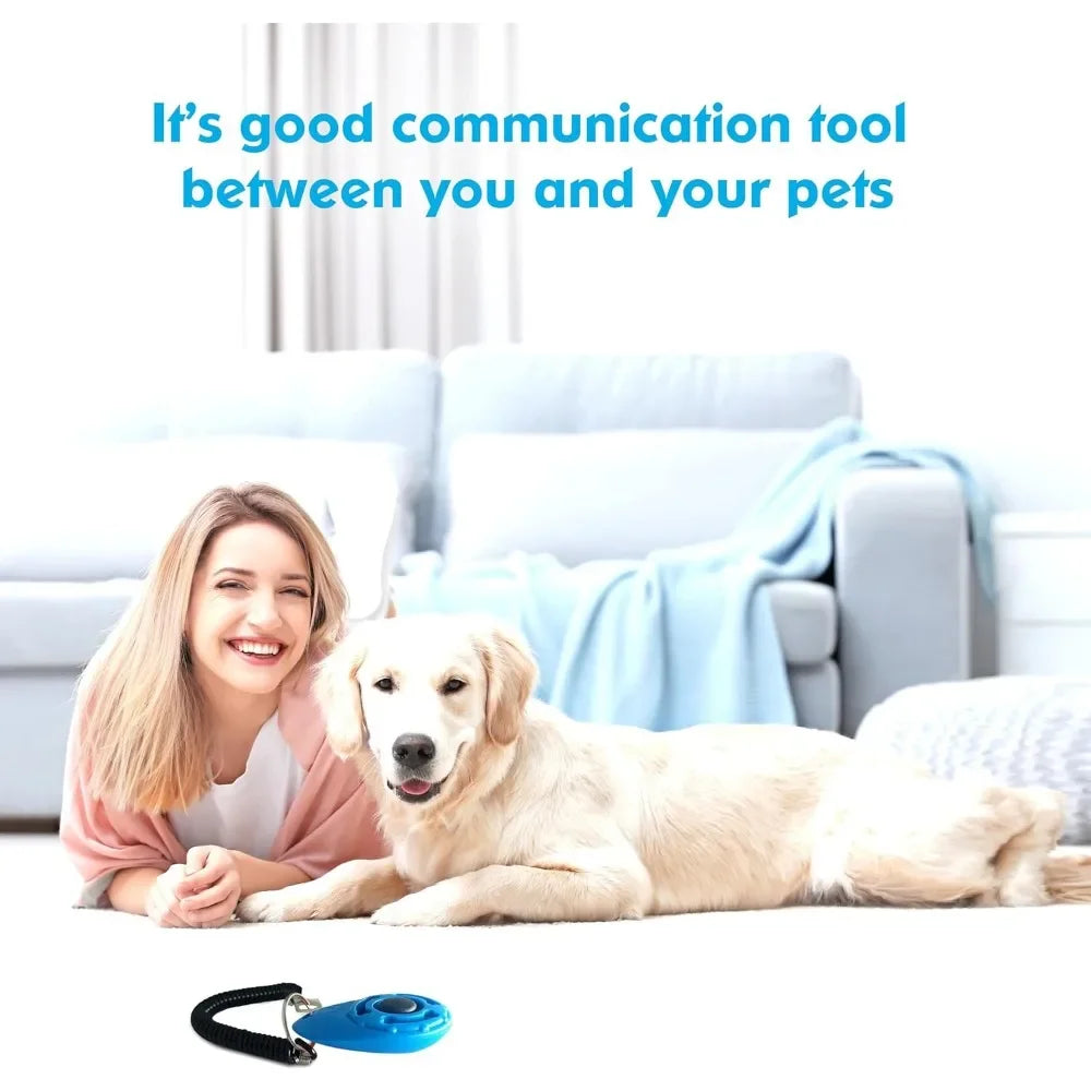 Dog Training Clicker Easy To Use for Cats Puppy Birds Horses Pet Product with Adjustable Wrist Strap Durable Lightweight