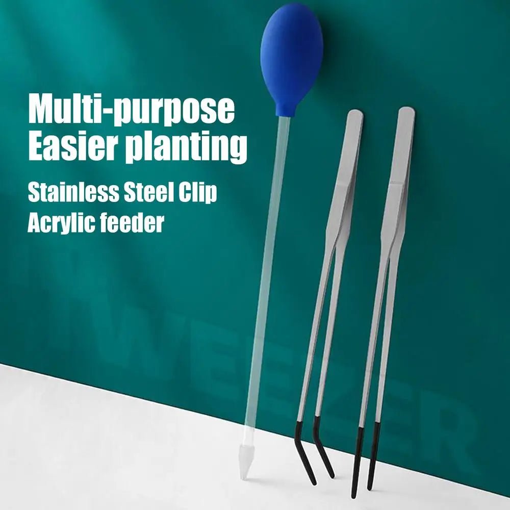 Reptile feeding tool set Efficient feeding rubber head tweezers feeding spoon Reptile Accessories for geckos bearded dragons