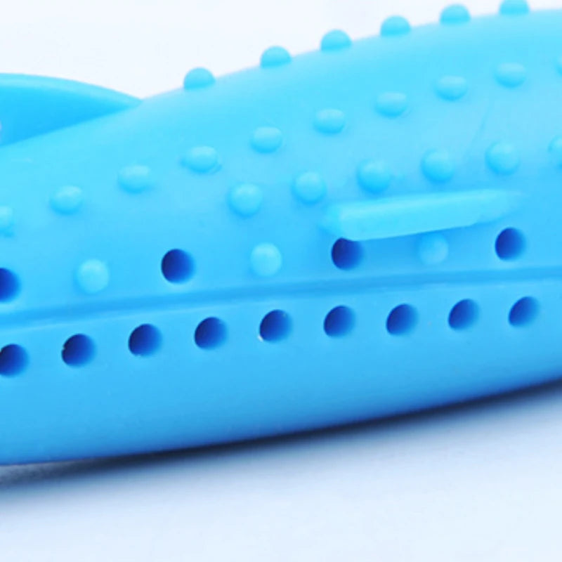 Cat Teeth Brushing Toy Teeth Cleaning Cat Stick Fish-shaped Silicone Toy Chew Resistant Interactive Toys Catnip Pet Supplies
