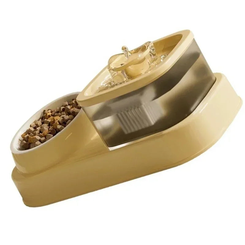 Cats Bowl 2 In 1 Water Bowls Water Dispenser Double Bowl Water Circulating