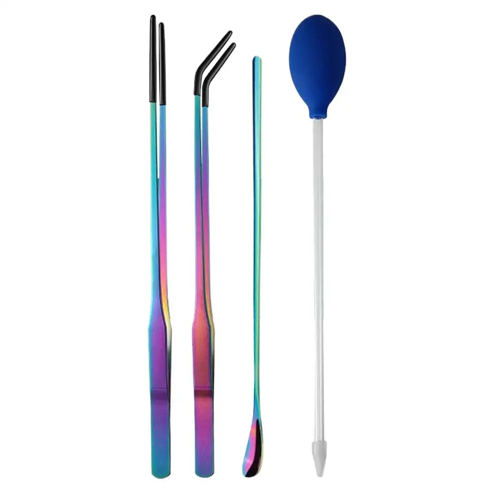 Reptile feeding tool set Efficient feeding rubber head tweezers feeding spoon Reptile Accessories for geckos bearded dragons