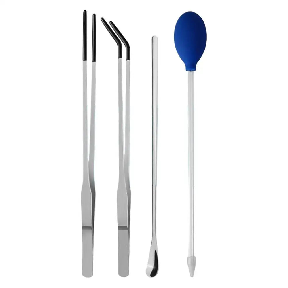 Reptile feeding tool set Efficient feeding rubber head tweezers feeding spoon Reptile Accessories for geckos bearded dragons