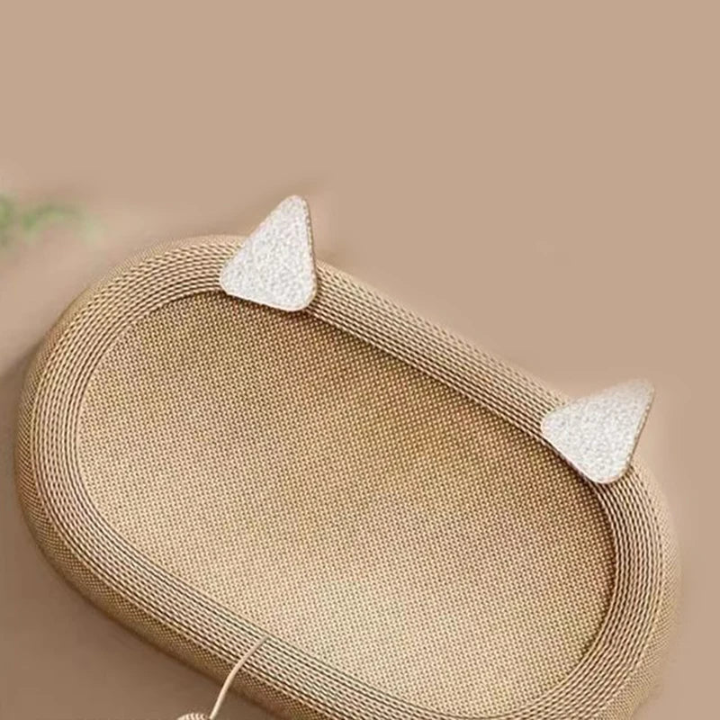 Cat Scratching Bed With Game BallLarge Oval Sisal BasinSofa Protector - Indoor Cat Scratching BoardWear-resistant Pet Supplies