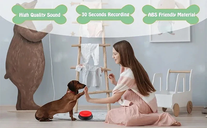 Dog Toys Fun Dogs Can Record Pet Toys Travel Talking Pet Starter Pet Talking Button Portable Cute Pet Training dog toys