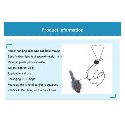 Simulation Mouse Cats Toy Funny Self-hey Hanging Door Retractable Cats Stick Scratch Rope Mouse Cat Interactive Toy Cat Supplies