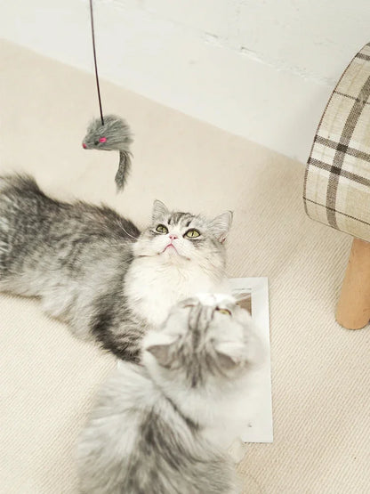 Simulation Mouse Cats Toy Funny Self-hey Hanging Door Retractable Cats Stick Scratch Rope Mouse Cat Interactive Toy Cat Supplies