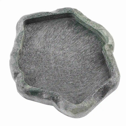 Reptile Feeder ABS Resin Imitation Rock DesignFood and Water Dish Feeder Bowl for Tortoise Lizard
