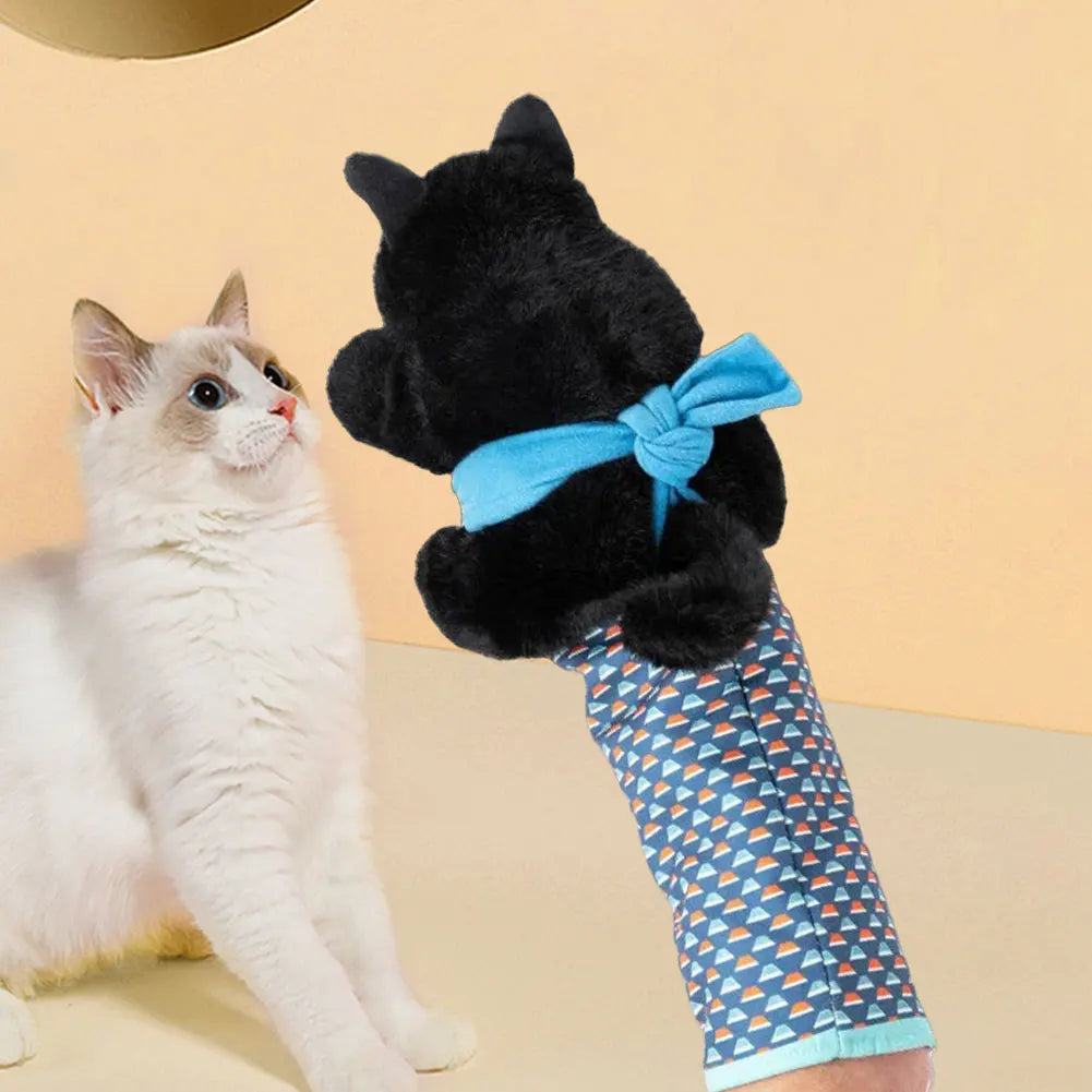 Cats Puppet Wrestler Cute Stuffed Animal Hand Puppet With Sturdy Padding Cat Dog Interactive Plush Toys Pet Soft Wrestling Glove