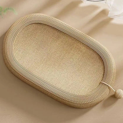 Cat Scratching Bed With Game BallLarge Oval Sisal BasinSofa Protector - Indoor Cat Scratching BoardWear-resistant Pet Supplies