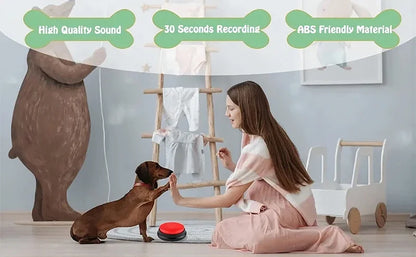 Dog Toys Fun Dogs Can Record Pet Toys Travel Talking Pet Starter Pet Talking Button Portable Cute Pet Training dog toys